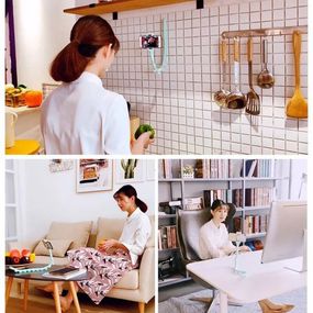 Гибкий держатель для телефона с присосками универсальный Cute Worm Lazy Holder. SO-956 Цвет: черный