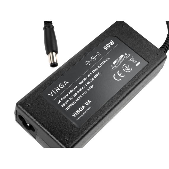 Блок живлення до ноутбуку Vinga DELL 90W 19.5V 4.62A 7.4*5.0 (VPA-1946-DL7450-101) | Зображення 1