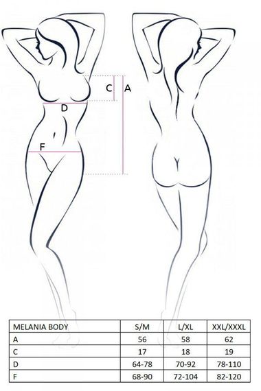Боді Passion MELANIA BODY L/XL, black sexstyle | Зображення 4