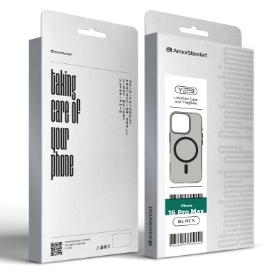 Чехол для мобильного телефона Armorstandart Y23 MagSafe Apple iPhone 16 Pro Max Transparent Black (ARM79575) | Зображення 1
