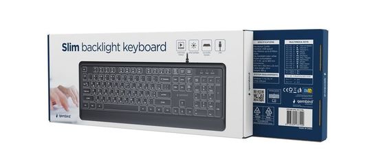 Клавіатура дротова Gembird KB-UML-04-CYRL, чорна | Зображення 3