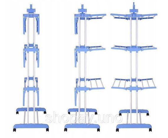 Сушарка складна для білизни GARMENT RACK Вертикальна пересувна стійка-сушарка для сушіння речей та білизни, на коліщатках | Зображення 2