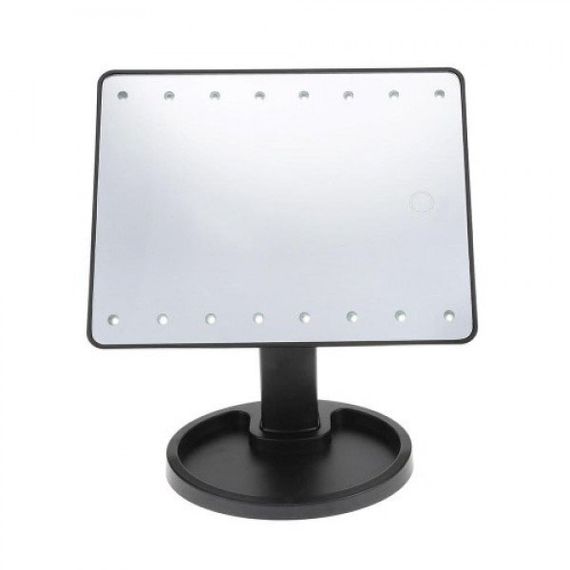 Дзеркало для макіяжу з 16 LED підсвічуванням Mirror White, Дзеркало зі світлом для макіяжу. Колір: чорний | Зображення 5