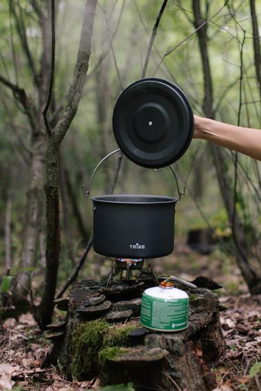 Казанок туристичний Tribe Pot 4л Alu алюмінієвий великий, Похідний легкий казан трайб, Казанок для кемпінгу і походу | Зображення 9