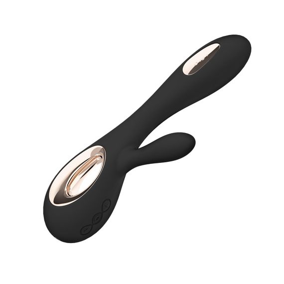 Вібратор-кролик LELO Soraya Wave Black, манливі рухи стовбура | Зображення 4