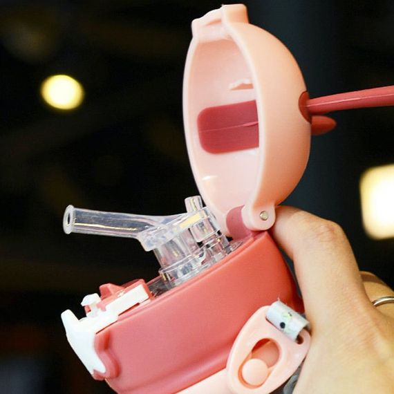 Поильник непроливайка з силіконовою трубочкою та ремінцем Динозавр Зелений | Зображення 4