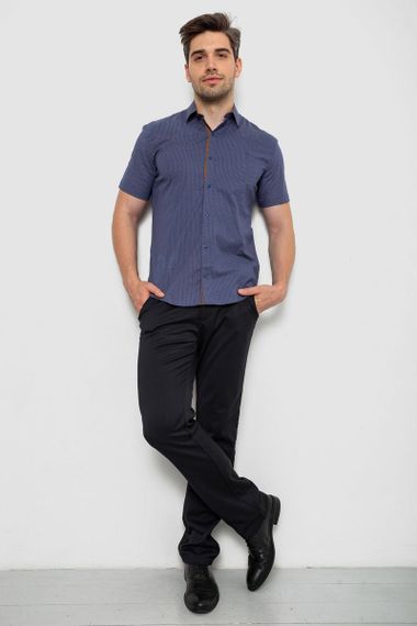 Рубашка мужская с принтом  -уценка, цвет джинс, 214R7129-U-1 | Зображення 1