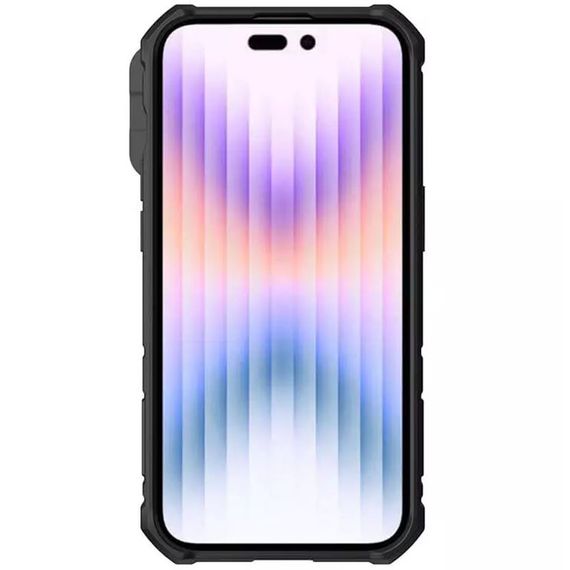 TPU+PC чехол Nillkin CamShield Armor Pro no logo (шторка на камеру) для Apple iPhone 14 Pro (6.1") TPU+PC, Шторка на камеру, Зеленый | Зображення 4