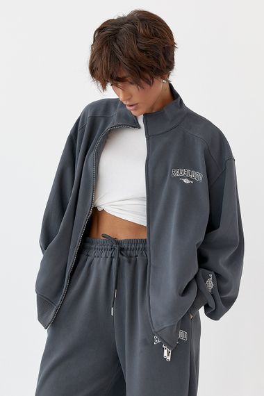 Зимовий спортивний костюм з написами - темно-сірий цвет, S/M (є розміри) | Зображення 2