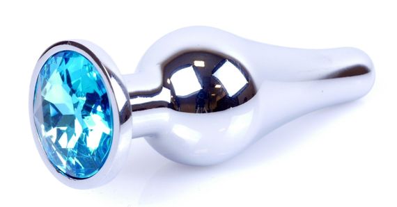 Анальная пробка Boss Series - Jewellery Silver BUTT PLUG Light Blue, BS6400076 sexstyle | Зображення 2