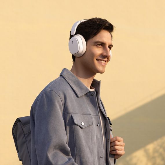 Бездротові навушники Baseus Bowie H1 Pro Noise-Cancellation Wireless Headphones Moon White | Зображення 9
