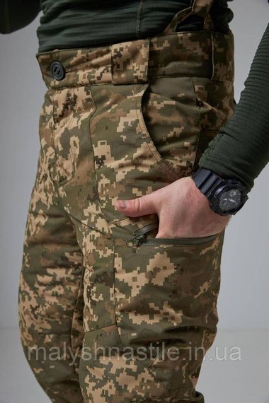 Тактичні зимові штани на підтяжках "Tactical WinterGuard Pro-X" піксель ЗСУ | Зображення 5