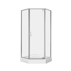 Душова кабіна Qtap Leo CRM10995-AC6 Clear 2020x900x900 мм + піддон Diamond 309912 90x90x12 см із сифоном