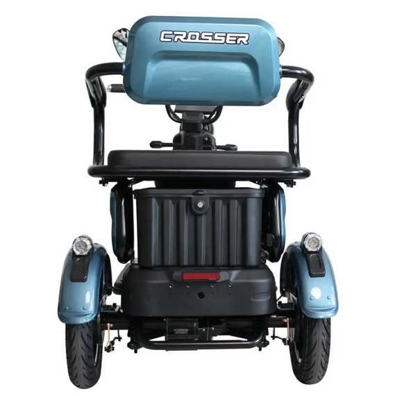Електротрайк Crosser TR-1 LFP 1500W 76.8 V 30 Ah, триколісний електроскутер, до 75 км, для дорослих і літніх Синій | Зображення 9