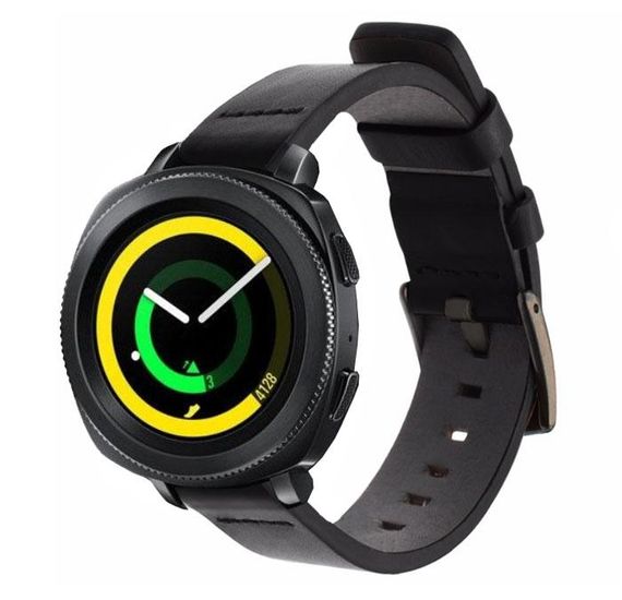 Кожаный ремешок Primo Classic для часов Samsung Gear Sport SM-R600 - Black