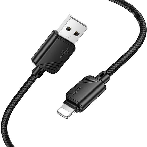 Дата кабель Hoco X113 Beneficio USB to Lightning (1m) Black | Зображення 2