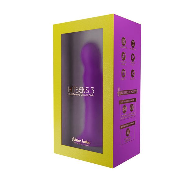 Дилдо з присоскою Adrien Lastic Hitsens 3 Purple, відмінно для страпона, діам. 4,1см, довжина 18,2см | Зображення 5