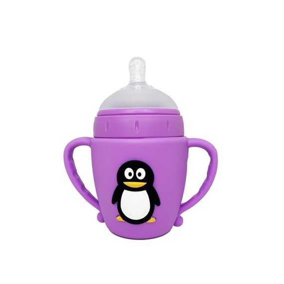 Бутылочка пластиковая с ручками "Пингвин" MGZ-0301, 180 мл