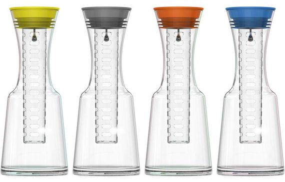 Графін ZestGlass 1100мл для лимонаду, вина і освіжаючих фруктово-ягідних напоїв (помаранчева кришка) | Зображення 2