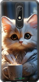 Чохол на Nokia 5.1 Білий кіт "5646u-1529-2448"