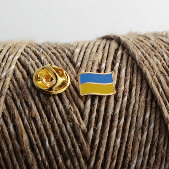 Значок Dobroznak Прапор України міні Жовто-блакитний 7х11 мм (3605) | Зображення 1