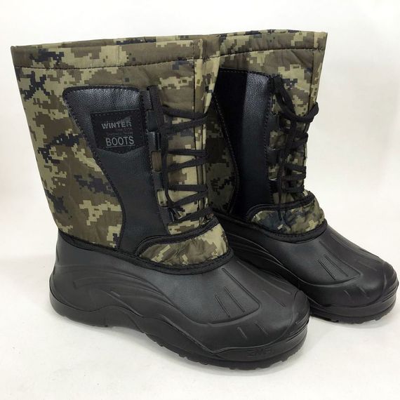 Бурки повстяні, Чорні черевики для роботи, Чоботи робочі чоловічі пвх олива, Черевики робочі на хутрі CS-91 | Зображення 6