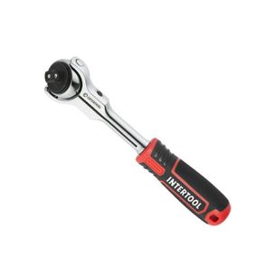 Тріскачка INTERTOOL ET-8008 поворотна 72 зуба 3/8 " (рукоятка з храповим механізмом)