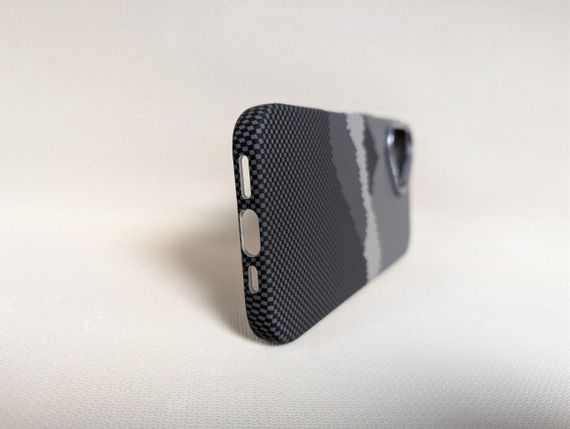 Чохол для iPhone 16 / Айфон 16, LUXO Life Carbon, ультратонкий, MagSafe, сірий | Зображення 3