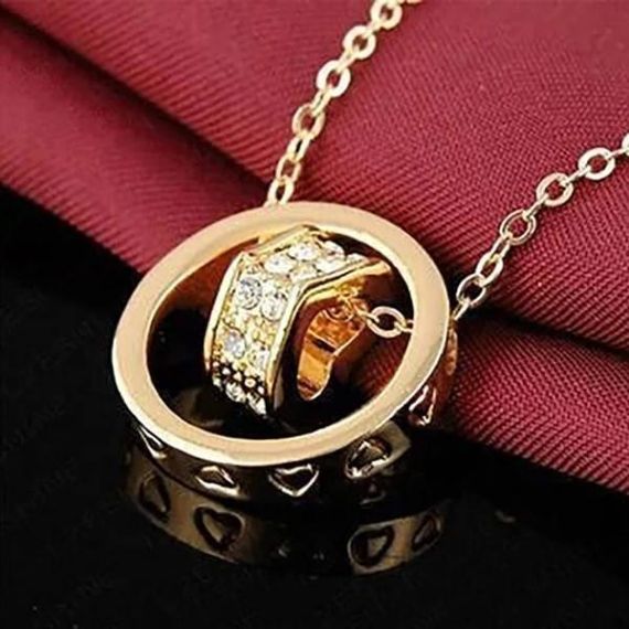 Кулон серця в кільце золото