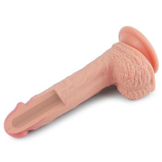 Фалоімітатор - Dual-Layered Silicone Cock 8.5" Flesh sexstyle | Зображення 7