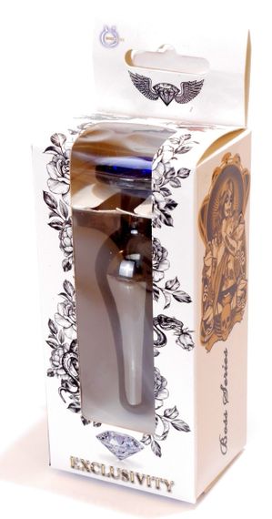 Анальная пробка Boss Series - Jewellery Dark Silver BUTT PLUG Blue, BS6400059 sexstyle | Зображення 6