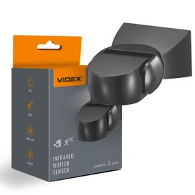 Датчик руху та освітленості VIDEX VL-SPW15B 220V 1200W IP65 інфрачервоний чорний