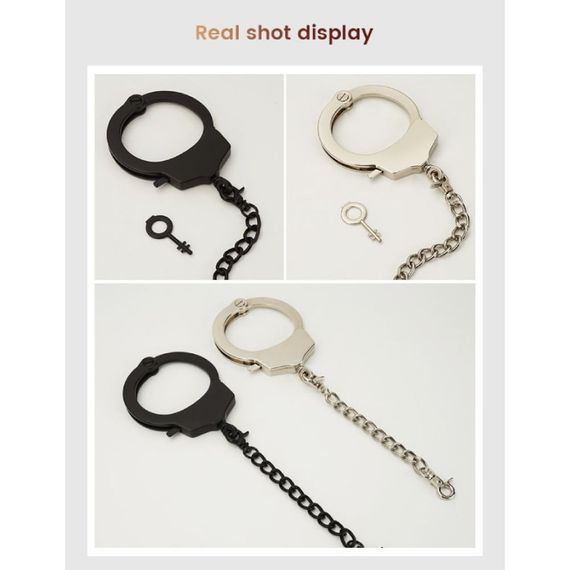 Наручник з ланцюжком та карабіном Roomfun з ключиком, чорний sexstyle | Зображення 2