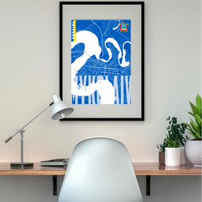 Плакат-постер з принтом Кавун Карта міста Миколаїв Україна. Map of Mykolaiv Ukraine А0 ПЛ000858(А0)