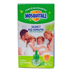 Рідина для електрофумігатора MOSQUITALL Захист для всієї родини, 45 ночей, 30 мл