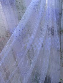 Тюль ромашки, гардини, білий однотонний фатин з вишивкою для спальні, вітальні, дитячої