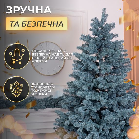 Лита штучна ялинка 1,5 м блакитна Говерла Преміум TD-GOVBL15 | Зображення 4