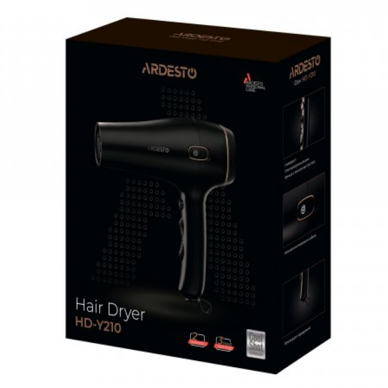 Фен для волосся 1750-2100W (2 швидкості/3 темпер.режими) чорний HD-Y210 Ardesto | Зображення 4