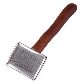 Пуходерка-слікер Dezynadog Soft Flat Slicker Small маленька пласка з кульковими штифтами захищає шкіру     д/цуценят і собак