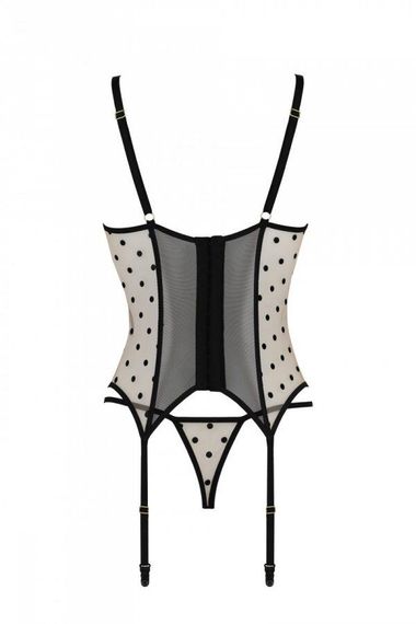 Корсет Passion MARINA CORSET, L/XL, beige, з відкритими чашками | Зображення 3