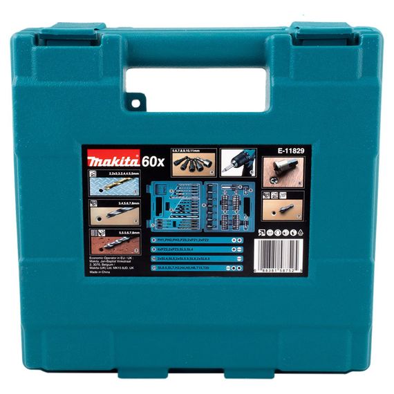 Набор бит и свёрл (60 предметов) Makita E-11829 | Зображення 4