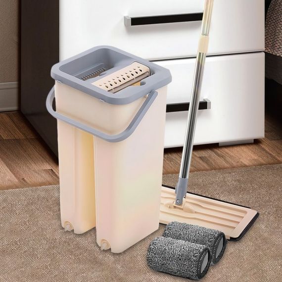 Швабра з відром і самовіджимом 4л Тріумф, Spin Mop Scratch Cleaning 360, швабра ледарка