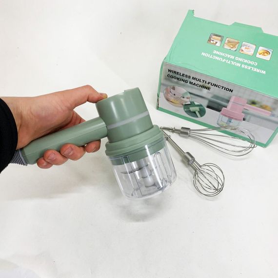 Ручний бездротовий міксер-подрібнювач 2 в 1. Колір: зелений TO-15 | Зображення 6