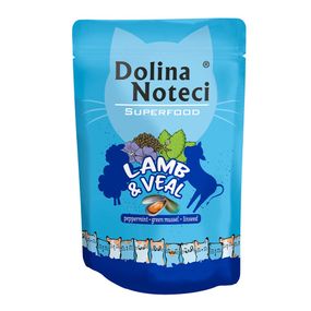 Вологий корм для котів з ягнятком та телятиною Dolina Noteci Superfood Cat Lamb & Veal, 85 гр
