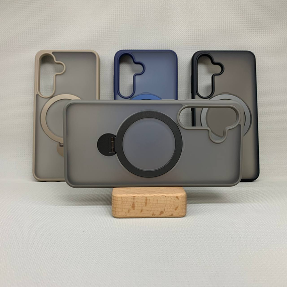 Чохол Wlons Hybrid Magnetic MagSafe матовий протиударний PC+TPU для Samsung Galaxy S25 Сірий