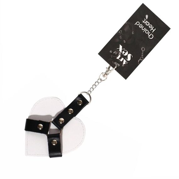 Брелок на карабіні для ключів Art of Sex Chained Heart, Білий sexstyle