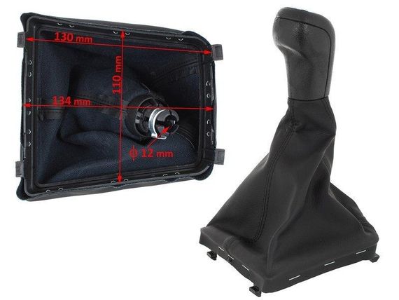 Skoda Yeti (09-12) ручка КПП перемикання передач 6 ступка + чохол + рамка, Шкода Єті | Зображення 1