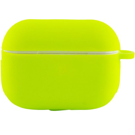 Силіконовий футляр New з карабіном для навушників Airpods Pro Салатовий / Neon green | Зображення 1