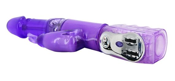 Вібратор із стимулятором клітора та функцією ротації BAILE - TRAVEL PARTNER Purple, BW-020236R Sex Aura | Зображення 4