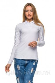 Футболка ПОЛО жіноча з довгим рукавом — тканина-лакота XXL